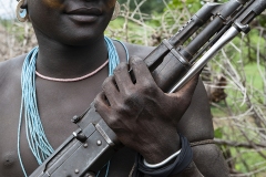 Kalashnikov Hands Omo Valley Ethiopia