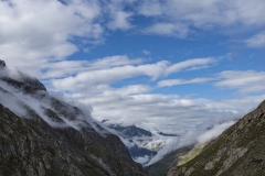 Clouds trought Highest Mountains Ladakh India