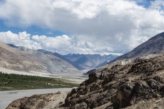 Nubra Valley with Karakorum behing Landscape Ladakh India