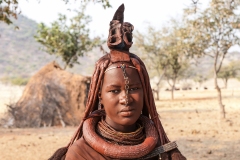 Himba Woman Portrait Village near Okongwati Kaokoland Namibia