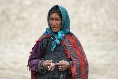 Nomad Changpa Woman Tsokara Area Ladakh India